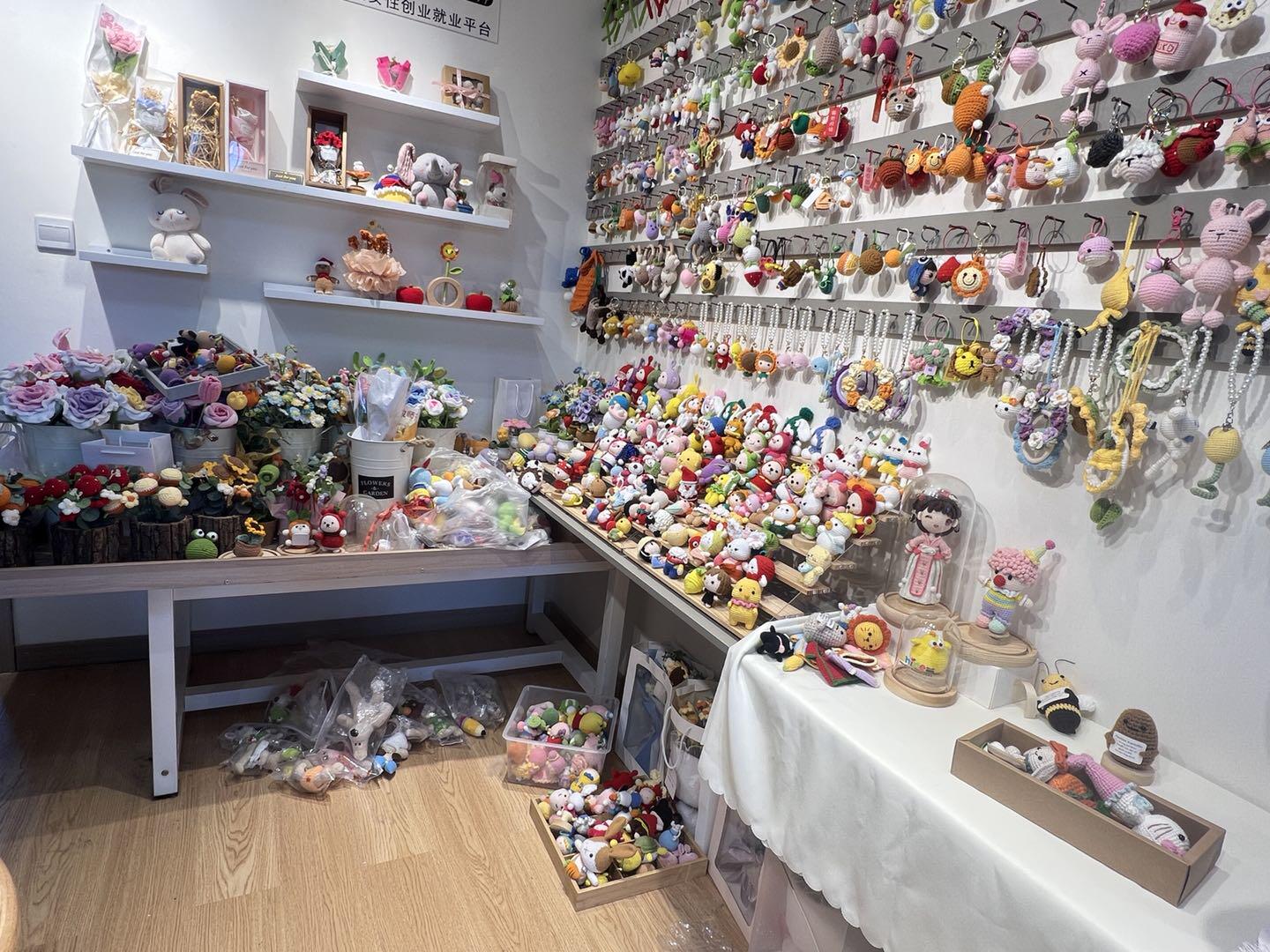 Crochet sample and product development room